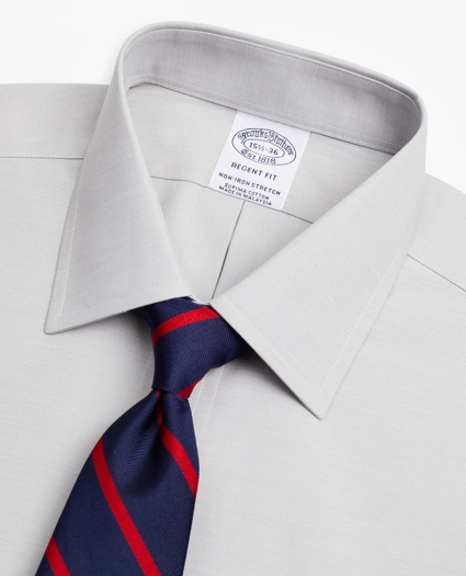 Stretch Regent Regular-Fit Dress Shirt, Non-Iron Poplin Ainsley Collar End-on-End, image 2