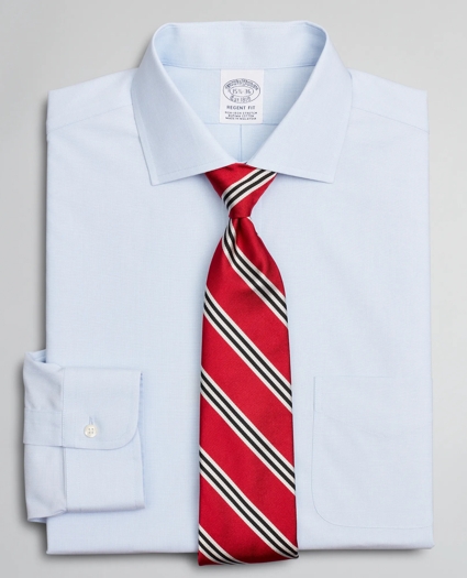 Stretch Regent Regular-Fit Dress Shirt, Non-Iron Poplin English Collar End-on-End, image 1