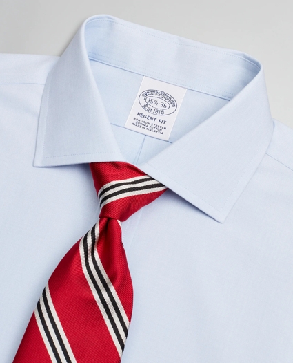 Stretch Regent Regular-Fit Dress Shirt, Non-Iron Poplin English Collar End-on-End, image 2