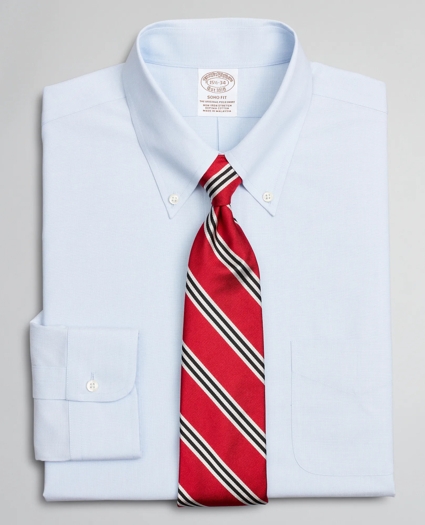 Stretch Soho Extra-Slim-Fit Dress Shirt, Non-Iron Poplin Button-Down Collar End-on-End, image 1