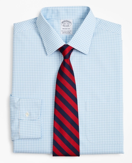 Stretch Regent Regular-Fit  Dress Shirt, Non-Iron Poplin Ainsley Collar Gingham, image 1