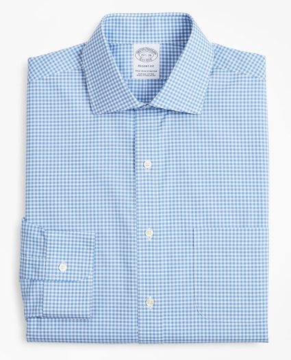 Stretch Regent Regular-Fit  Dress Shirt, Non-Iron Poplin English Collar Gingham, image 4