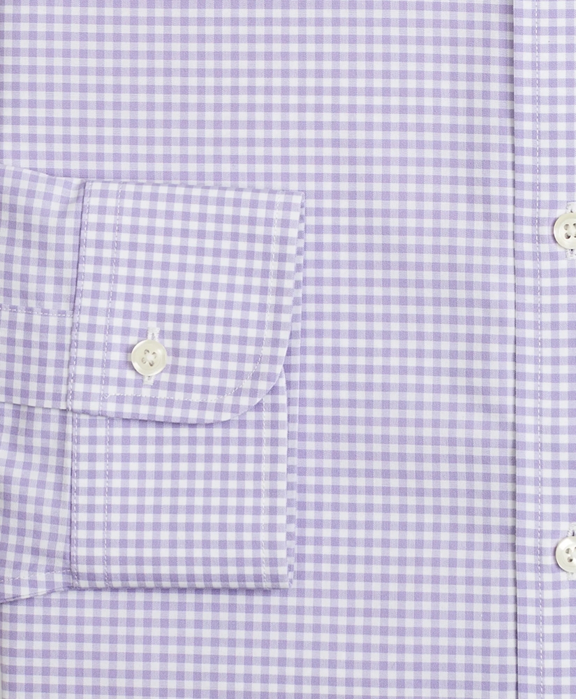 Stretch Regent Regular-Fit  Dress Shirt, Non-Iron Poplin English Collar Gingham, image 3