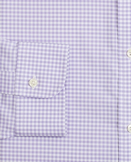 Stretch Regent Regular-Fit  Dress Shirt, Non-Iron Poplin English Collar Gingham, image 3