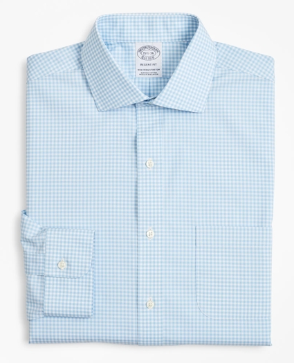 Stretch Regent Regular-Fit  Dress Shirt, Non-Iron Poplin English Collar Gingham, image 4