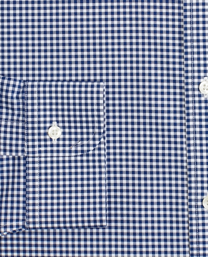 Stretch Milano Slim-Fit Dress Shirt, Non-Iron Poplin Ainsley Collar Gingham, image 3