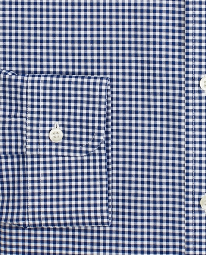 Stretch Soho Extra-Slim-Fit Dress Shirt, Non-Iron Poplin English Collar Gingham, image 3