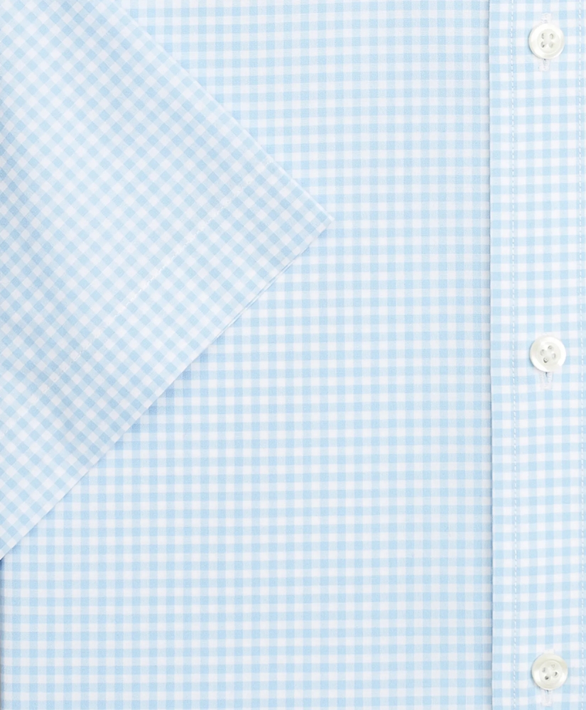 Stretch Madison Relaxed-Fit Dress Shirt, Non-Iron Poplin Short-Sleeve Gingham, image 3