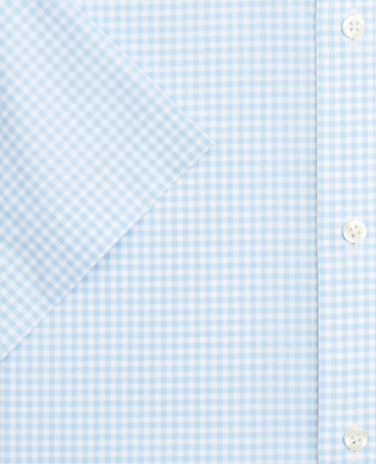 Stretch Madison Relaxed-Fit Dress Shirt, Non-Iron Poplin Short-Sleeve Gingham, image 3
