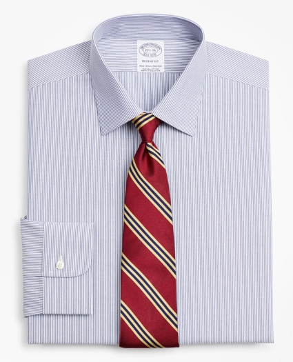 Stretch Regent Regular-Fit  Dress Shirt, Non-Iron Poplin Ainsley Collar Fine Stripe, image 1