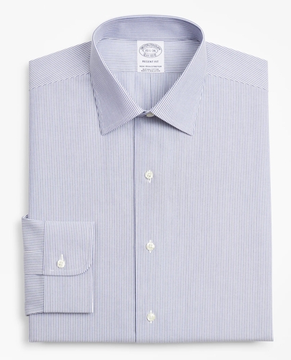 Stretch Regent Regular-Fit  Dress Shirt, Non-Iron Poplin Ainsley Collar Fine Stripe, image 4