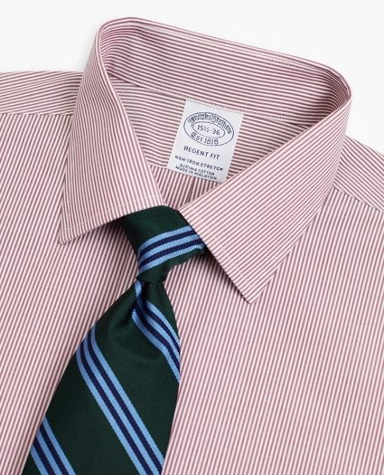 Stretch Regent Regular-Fit  Dress Shirt, Non-Iron Poplin Ainsley Collar Fine Stripe, image 2