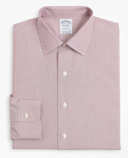 Stretch Regent Regular-Fit  Dress Shirt, Non-Iron Poplin Ainsley Collar Fine Stripe, image 4