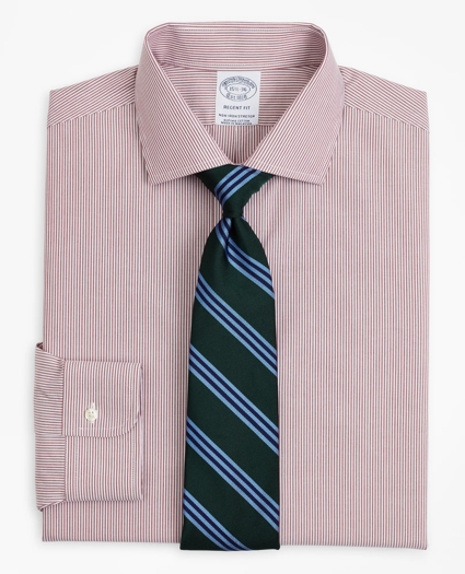 Stretch Regent Regular-Fit  Dress Shirt, Non-Iron Poplin English Collar Fine Stripe, image 1