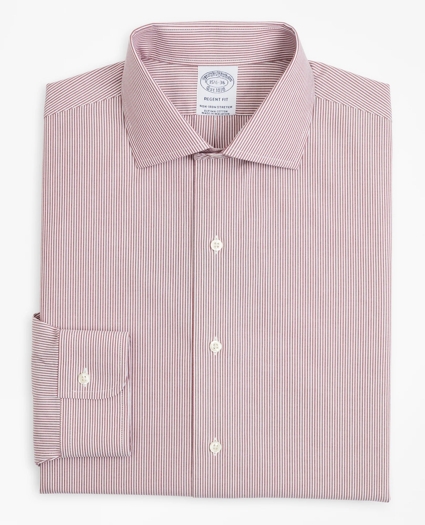 Stretch Regent Regular-Fit  Dress Shirt, Non-Iron Poplin English Collar Fine Stripe, image 4