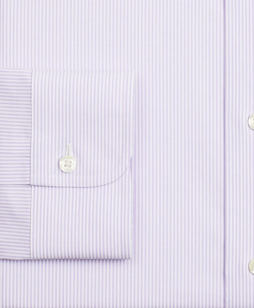 Stretch Milano Slim-Fit Dress Shirt, Non-Iron Poplin Ainsley Collar Fine Stripe, image 3