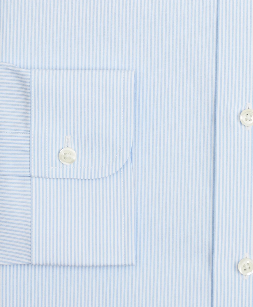 Stretch Milano Slim-Fit Dress Shirt, Non-Iron Poplin Ainsley Collar Fine Stripe, image 3