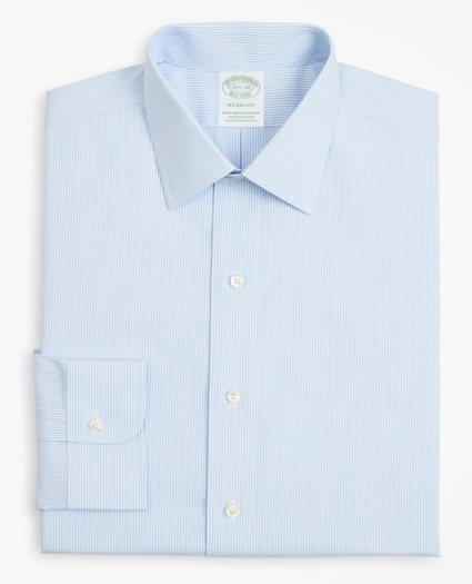 Stretch Milano Slim-Fit Dress Shirt, Non-Iron Poplin Ainsley Collar Fine Stripe, image 4
