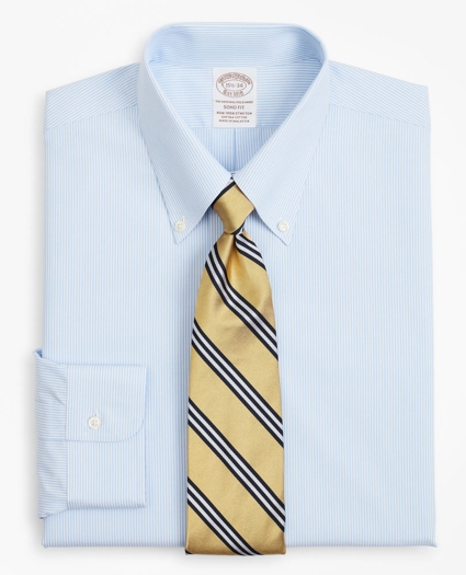 Stretch Soho Extra-Slim-Fit Dress Shirt, Non-Iron Poplin Button-Down Collar Fine Stripe, image 1