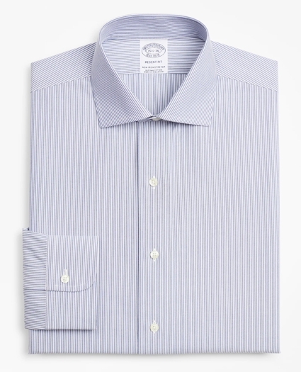 Stretch Soho Extra-Slim-Fit Dress Shirt, Non-Iron Poplin English Collar Fine Stripe, image 4