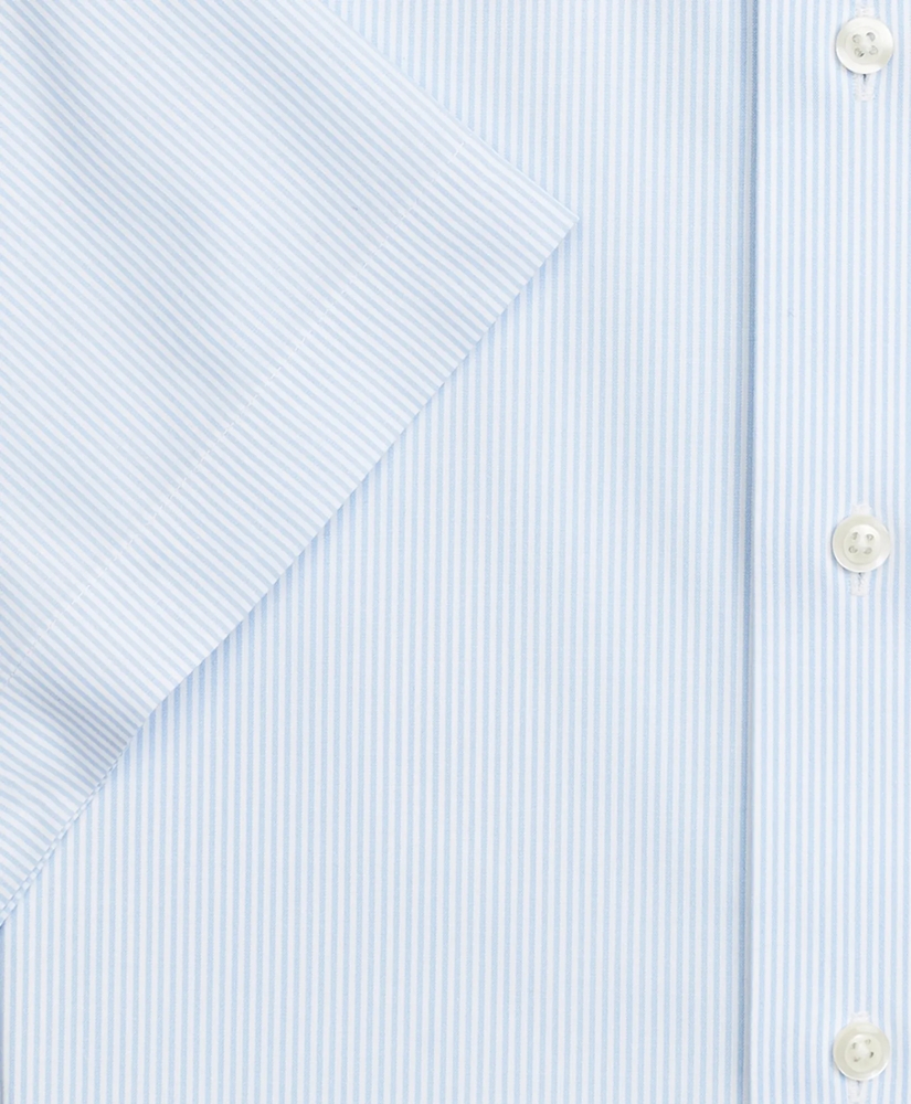 Stretch Regent Regular-Fit Dress Shirt, Non-Iron Poplin Short-Sleeve Fine Stripe, image 3
