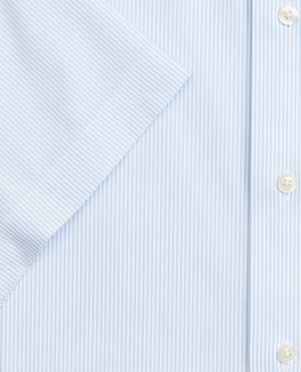Stretch Regent Regular-Fit Dress Shirt, Non-Iron Poplin Short-Sleeve Fine Stripe, image 3