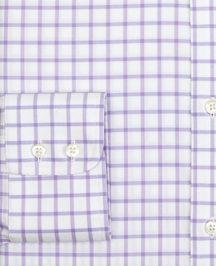 Stretch Regent Regular-Fit Dress Shirt, Non-Iron Twill Button-Down Collar Grid Check, image 3