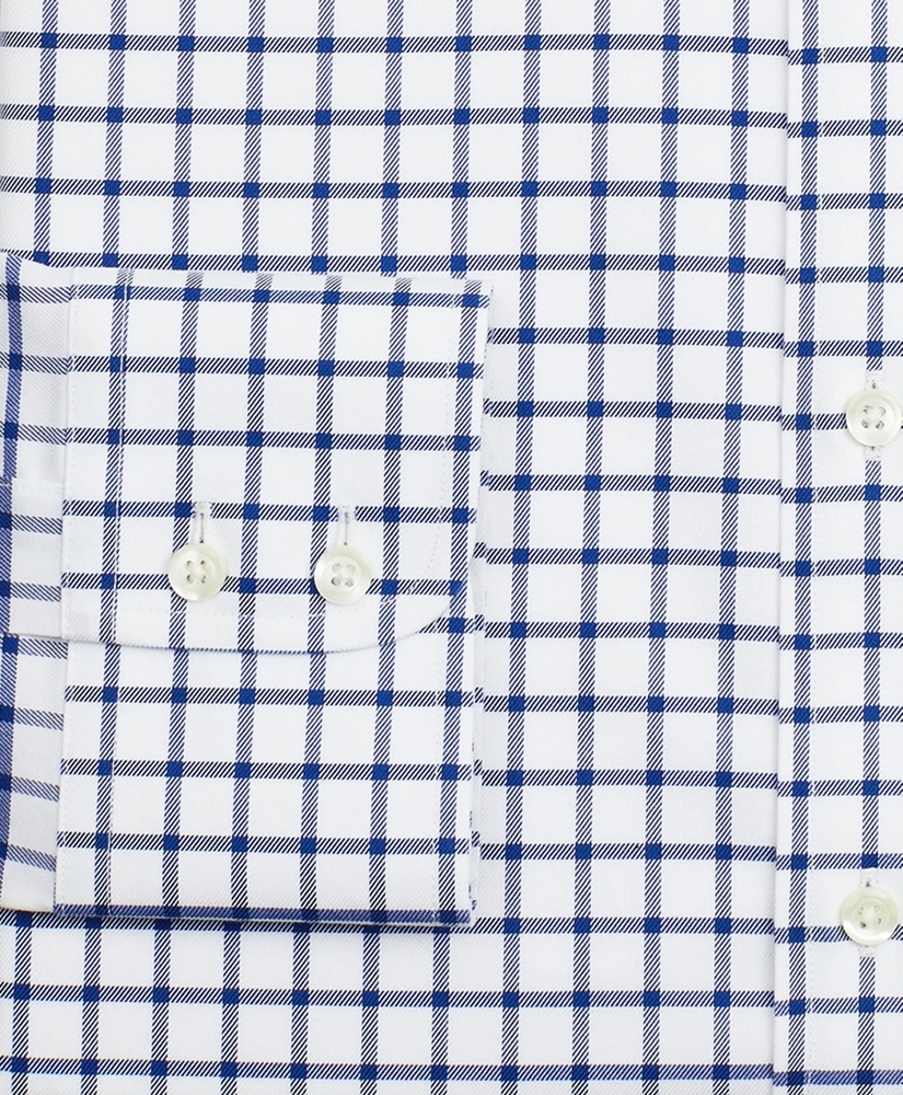 Stretch Regent Regular-Fit Dress Shirt, Non-Iron Twill English Collar Grid Check, image 3