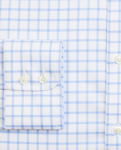 Stretch Milano Slim-Fit Dress Shirt, Non-Iron Twill Button-Down Collar Grid Check, image 3
