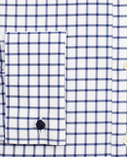 Stretch Soho Extra-Slim-Fit Dress Shirt, Non-Iron Twill Ainsley Collar French Cuff Grid Check, image 3
