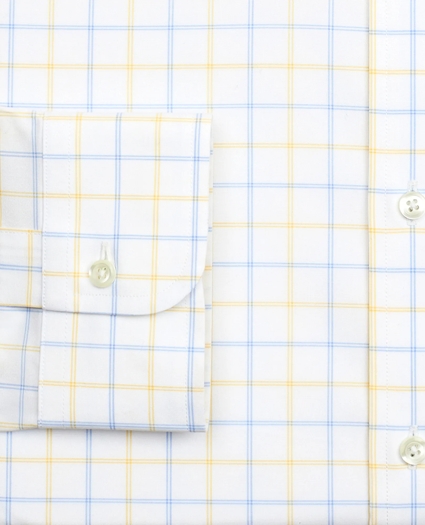 Stretch Soho Extra-Slim-Fit Dress Shirt, Non-Iron Poplin English Collar Double-Grid Check, image 3