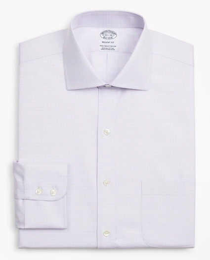 Stretch Regent Regular-Fit Dress Shirt, Non-Iron Twill English Collar Micro-Check, image 4