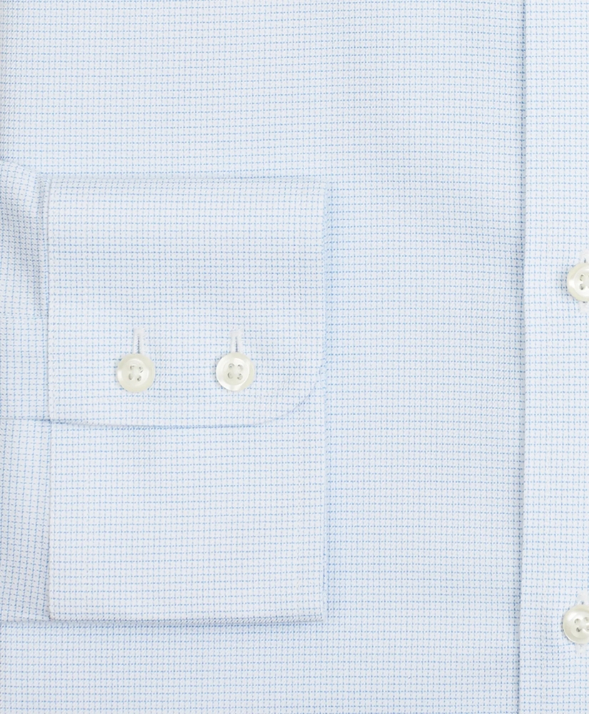 Stretch Milano Slim-Fit Dress Shirt, Non-Iron Twill English Collar Micro-Check, image 3