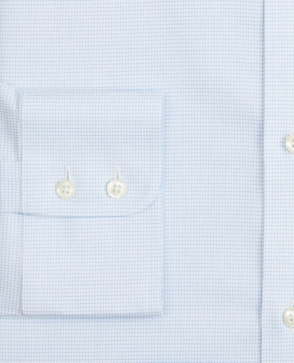 Stretch Milano Slim-Fit Dress Shirt, Non-Iron Twill English Collar Micro-Check, image 3
