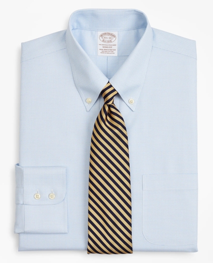 Stretch Soho Extra-Slim-Fit Dress Shirt, Non-Iron Twill Button-Down Collar Micro-Check, image 1
