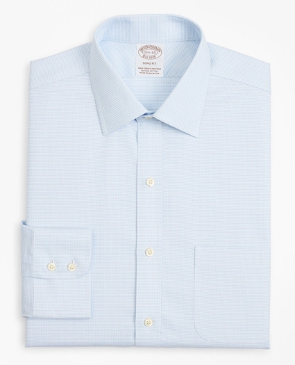 Stretch Soho Extra-Slim-Fit Dress Shirt, Non-Iron Twill Ainsley Collar Micro-Check, image 4
