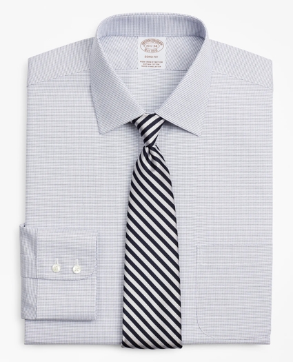 Stretch Soho Extra-Slim-Fit Dress Shirt, Non-Iron Twill Ainsley Collar Micro-Check, image 1
