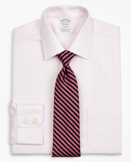 Stretch Soho Extra-Slim-Fit Dress Shirt, Non-Iron Twill Ainsley Collar Micro-Check, image 1
