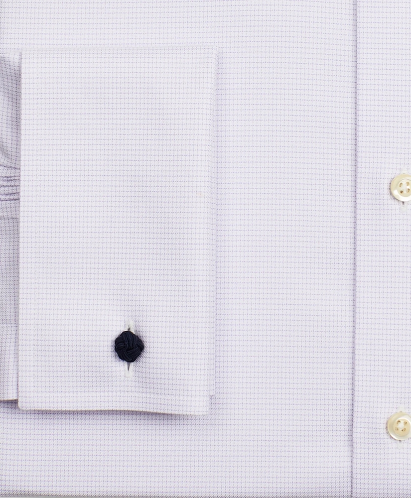Stretch Soho Extra-Slim-Fit Dress Shirt, Non-Iron Twill English Collar French Cuff Micro-Check, image 3