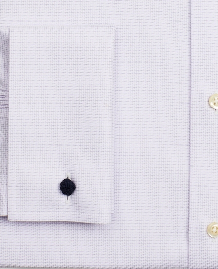 Stretch Soho Extra-Slim-Fit Dress Shirt, Non-Iron Twill English Collar French Cuff Micro-Check, image 3