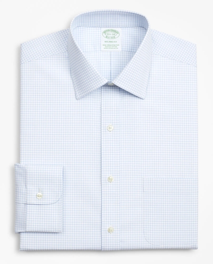Stretch Milano Slim-Fit Dress Shirt, Non-Iron Poplin Ainsley Collar Small Grid Check, image 4
