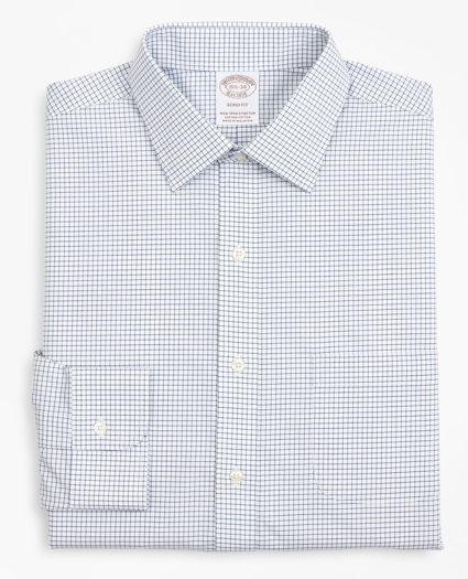 Stretch Soho Extra-Slim-Fit Dress Shirt, Non-Iron Poplin Ainsley Collar Small Grid Check, image 4