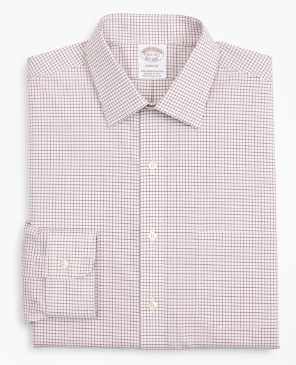 Stretch Soho Extra-Slim-Fit Dress Shirt, Non-Iron Poplin Ainsley Collar Small Grid Check, image 4