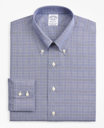 Stretch Regent Regular-Fit Dress Shirt, Non-Iron Royal Oxford Button-Down Collar Glen Plaid, image 4
