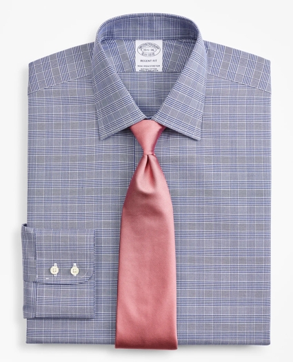Stretch Regent Regular-Fit Dress Shirt, Non-Iron Royal Oxford Ainsley Collar Glen Plaid, image 1
