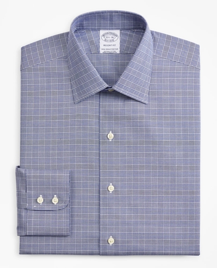 Stretch Regent Regular-Fit Dress Shirt, Non-Iron Royal Oxford Ainsley Collar Glen Plaid, image 4