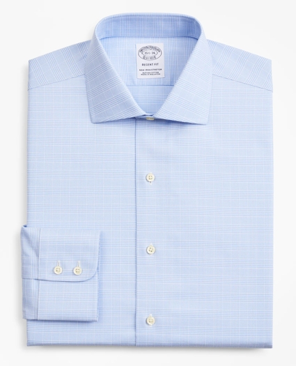 Stretch Regent Regular-Fit Dress Shirt, Non-Iron Royal Oxford English Collar Glen Plaid, image 4