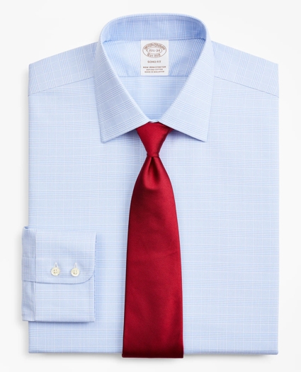 Stretch Soho Extra-Slim-Fit Dress Shirt, Non-Iron Royal Oxford Ainsley Collar Glen Plaid, image 1