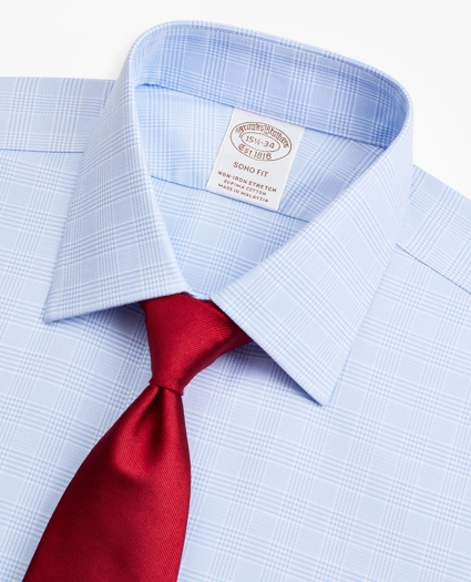 Stretch Soho Extra-Slim-Fit Dress Shirt, Non-Iron Royal Oxford Ainsley Collar Glen Plaid, image 2