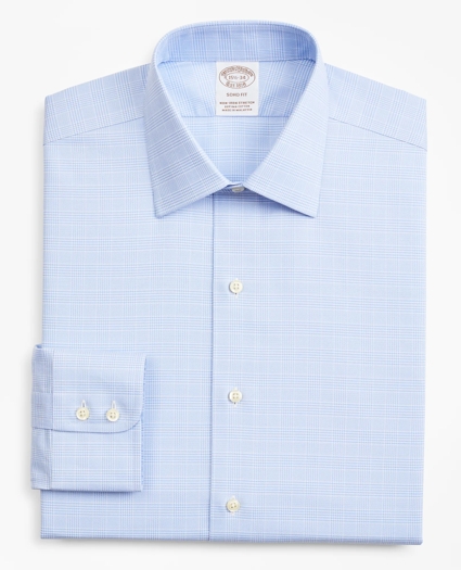 Stretch Soho Extra-Slim-Fit Dress Shirt, Non-Iron Royal Oxford Ainsley Collar Glen Plaid, image 4